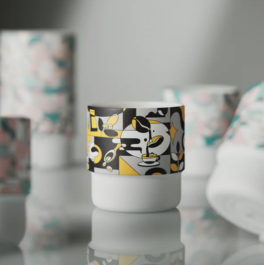 MHW- SWIRL CUP - BLACK GOLD