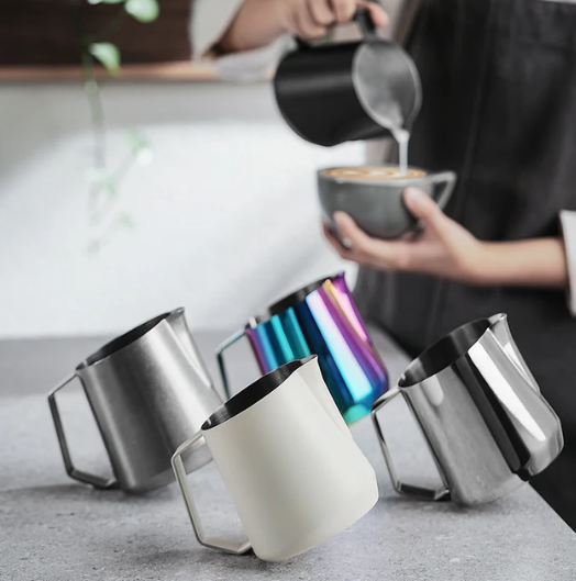 MHW- GT-U SHAPE SPOUT MILK PITCHER OFF WHITE - 400ML