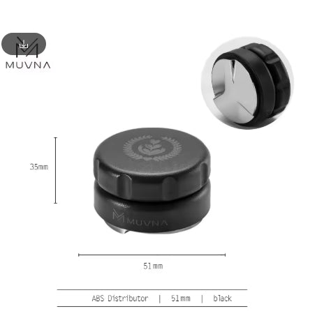 MUVNA-ANTI-SLIP DISTRIBUTOR ABS THREE PADDLES BLACK-51MM