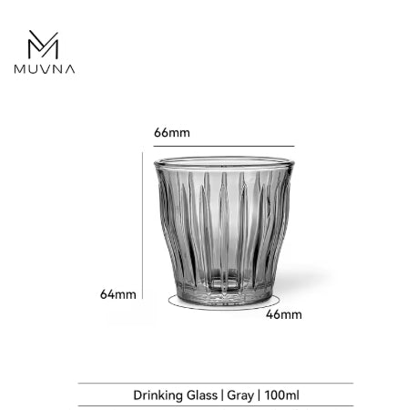 MUVNA - TIVAT GLASS CUP 100ML- GREY
