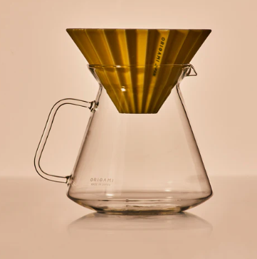 ORIGAMI GLASS COFFEE SERVER WITH HARIO