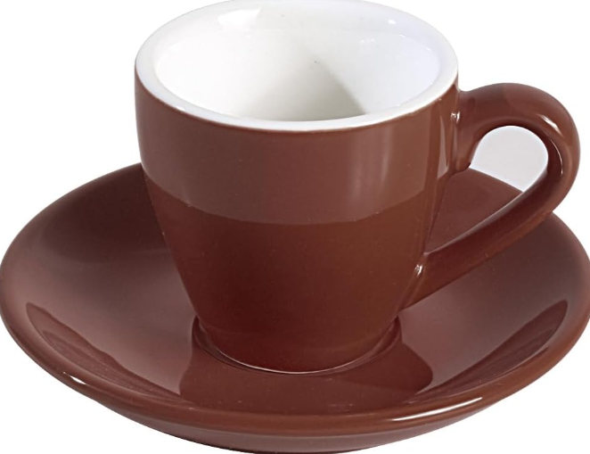 CUP 80ML-  BROWN