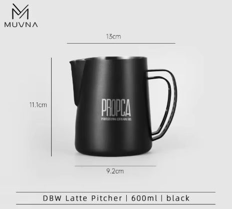 MUVNA - DBW LATTE ART PITCHER BLACK - 600ML