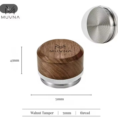 MUVNA - WALNUT TAMPER THREADED BASE 51MM