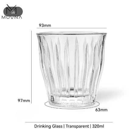 MUVNA - TIVAT GLASS CUP 320ML- TRANSPARENT