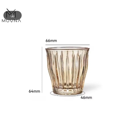 MUVNA - TIVAT GLASS CUP 100ML- LIGHT BROWN
