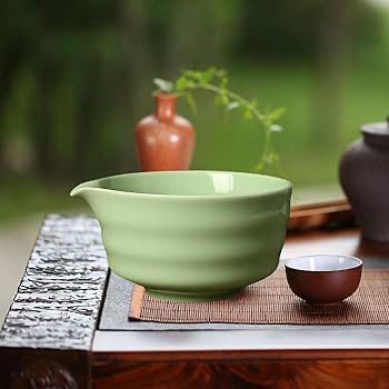 MATCHA BOWL WITH SPOUT - CYAN