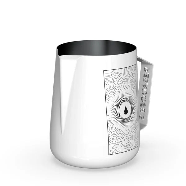 PESADO - MILK PITCHER WITH SHARP SPOUT WHITE RIPPLE - 490ML