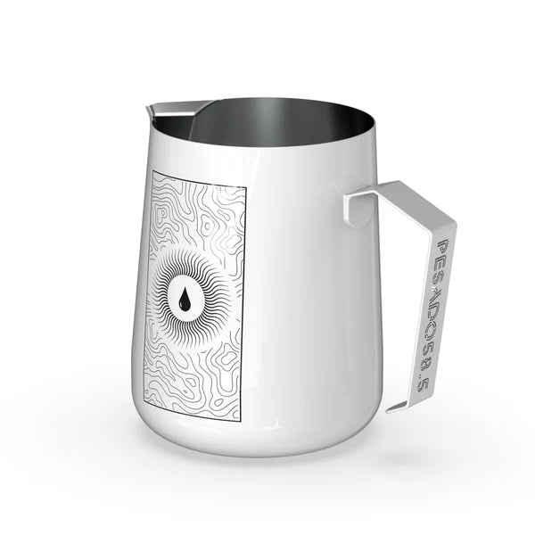 PESADO - MILK PITCHER WITH SHARP SPOUT WHITE RIPPLE - 490ML