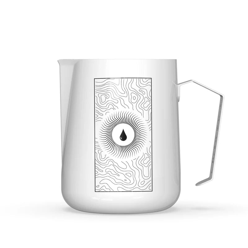 PESADO - MILK PITCHER WITH SHARP SPOUT WHITE RIPPLE - 490ML