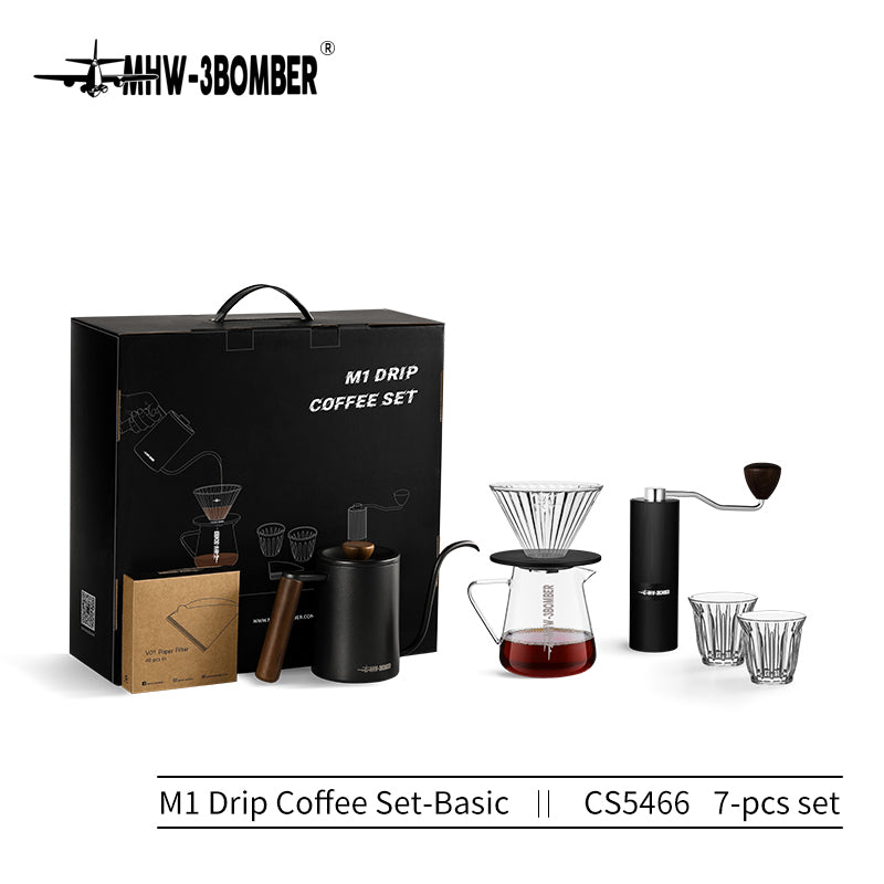 MHW-M1 Drip Coffee Set Basic-7 pcs in one black