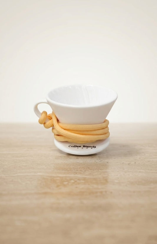 COFFEE BLENDS ZONE TASTING CUP WHITE ORANGE