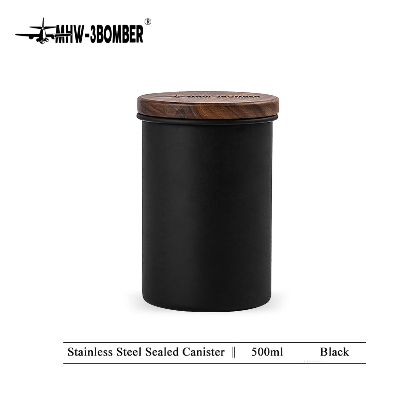 MHW-STAINLESS STEEL CANISTER 500ML-BLACK