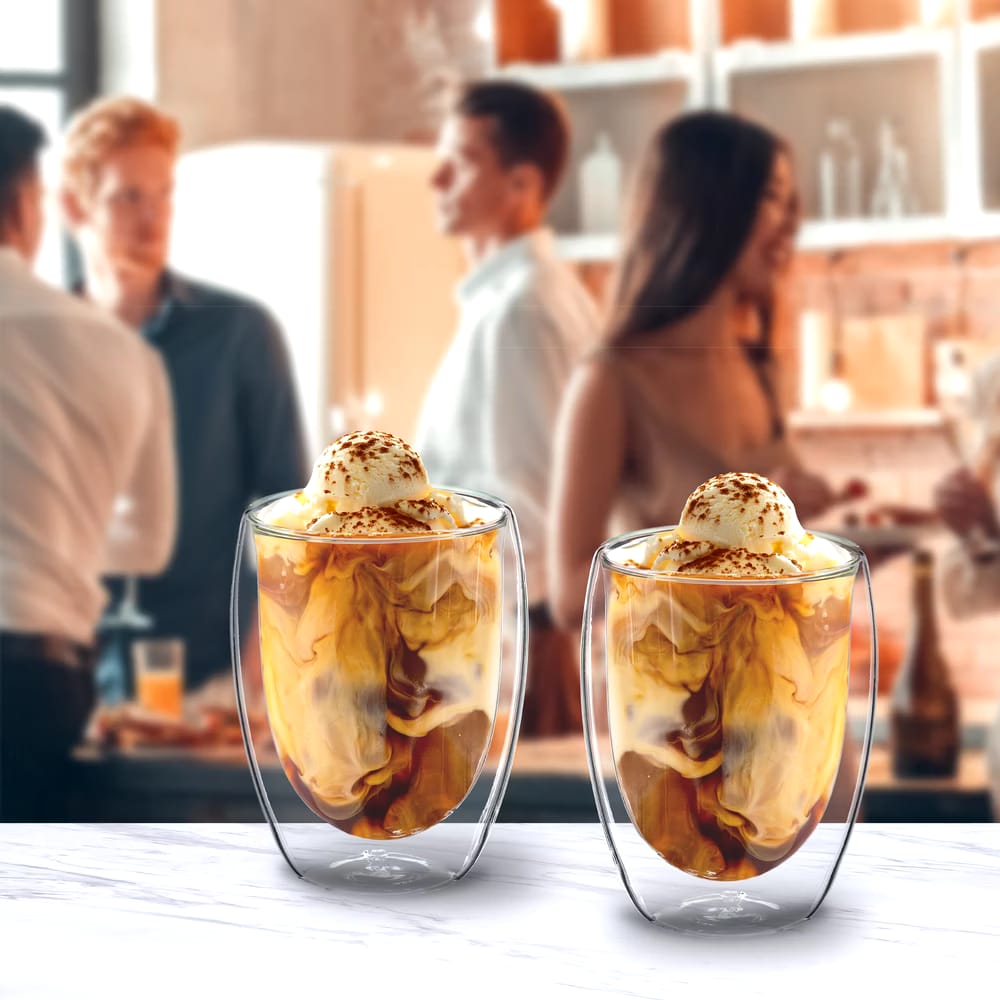 DOUBLE WALL GLASS CUP 350ML