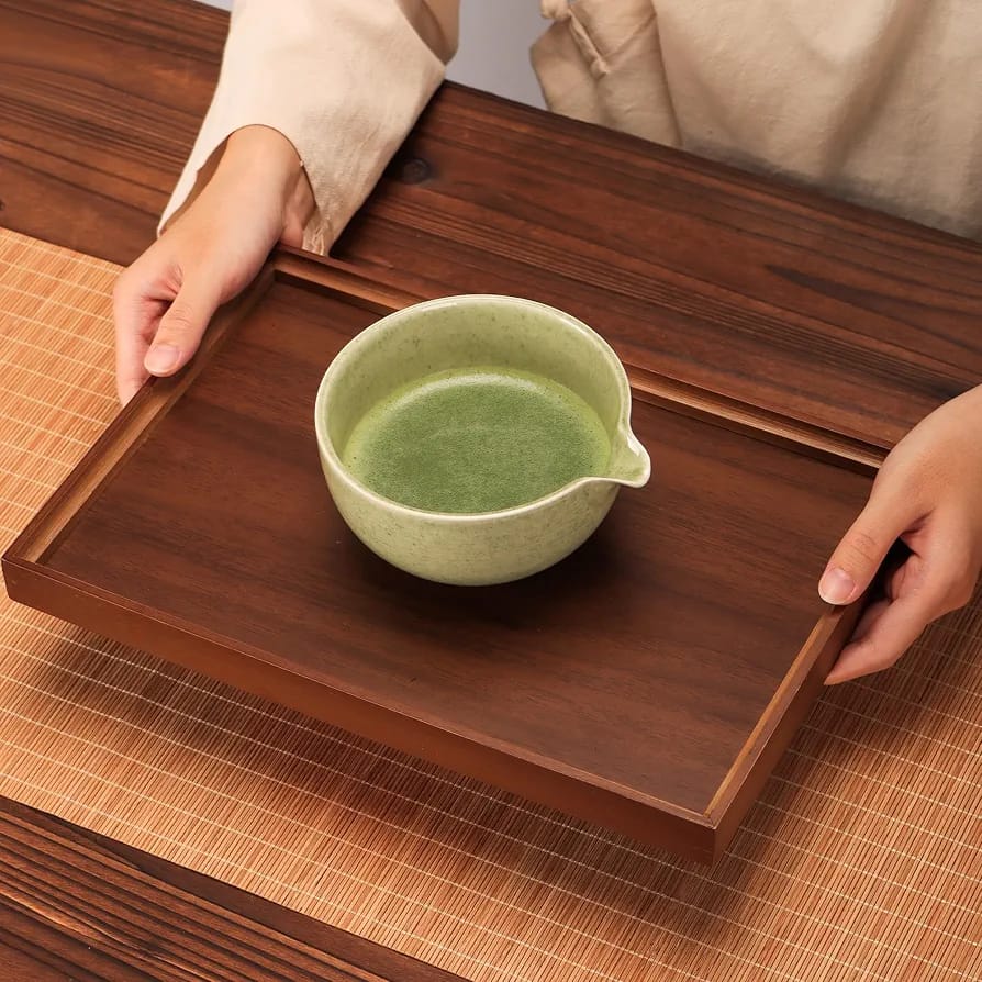 MATCHA BOWL WITH SPOUT - SAGE GREEN