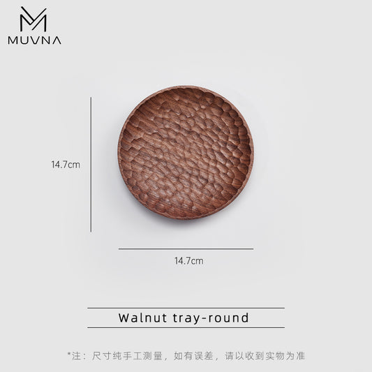 MUVNA- Walnut tray-round