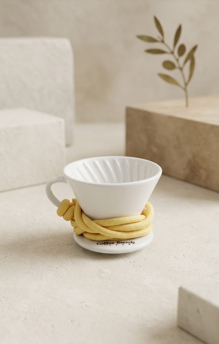 COFFEE BLENDS ZONE TASTING CUP WHITE YELLOW