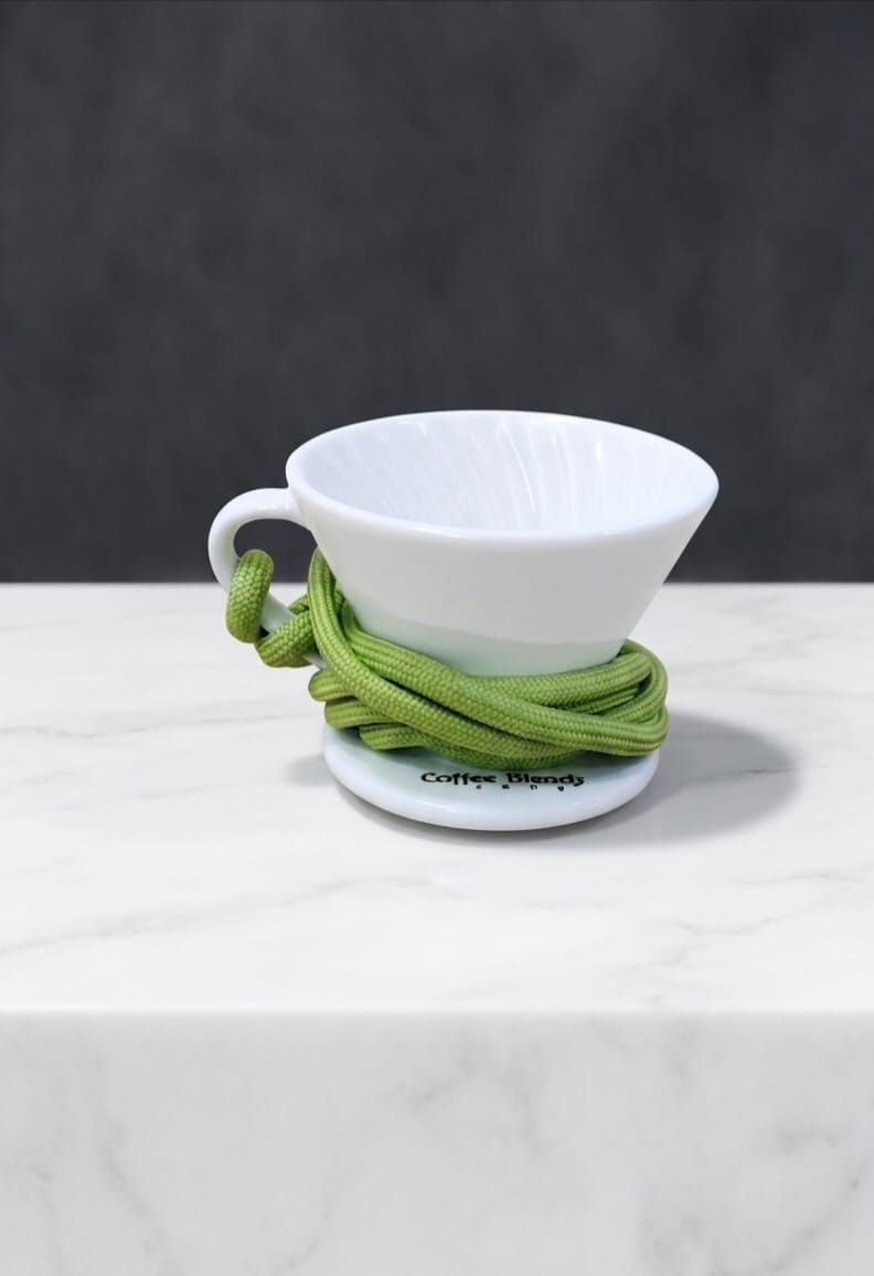 COFFEE BLENDS ZONE TASTING CUP WHITE GREEN