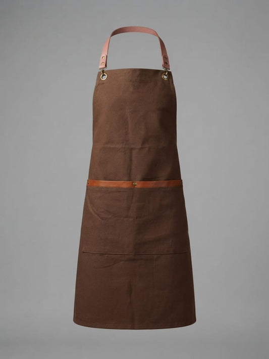 BARISTA APRON - COFFEE BROWN