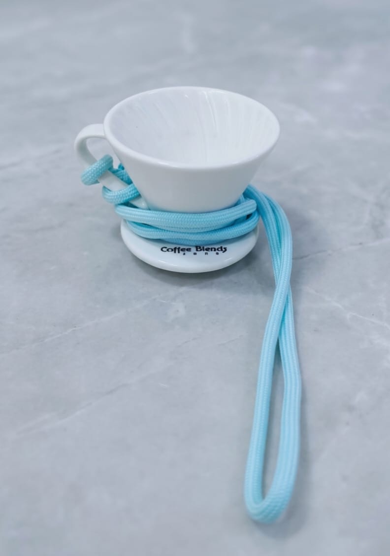 COFFEE BLENDS ZONE TASTING CUP WHITE BLUE