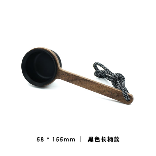 AIR FLOW - LONG WOODEN HANDLE SCOOP - BLACK