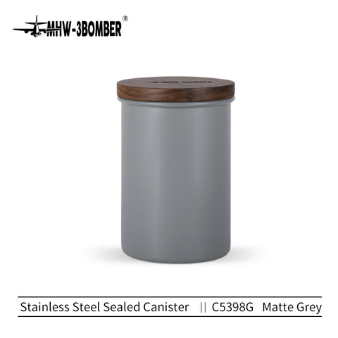 MHW-STAINLESS STEEL CANISTER 500ML-MATTE GREY