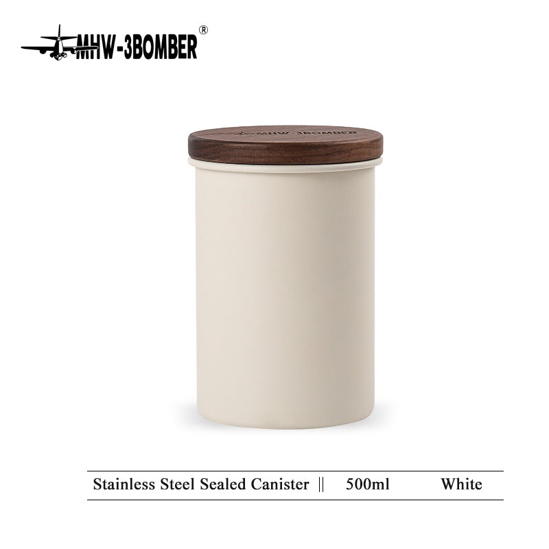 MHW-STAINLESS STEEL CANISTER 500ML-MATTE WHITE