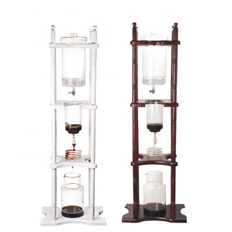 Coffee Drip tower Glass & wood brown 2500ML