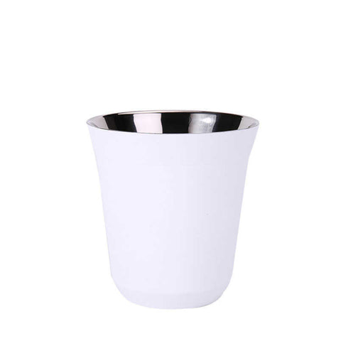 STAINLESS STEEL ESPRESSO CUP- WHITE 160ML
