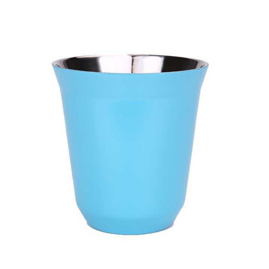 STAINLESS STEEL ESPRESSO CUP-TURQUOISE 160ML